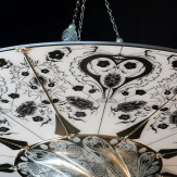 "Ankara" lámpara colgante en cristal de Murano - 1 luce - blanco