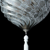 "Gerico" lampara de techo de Murano - 2 luce - blanco