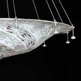"Dubai" lámpara colgante en cristal de Murano - 3 luces - blanco