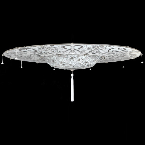 "Betlemme" plafonnier en verre de Murano - 3 lumières - blanc