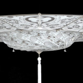 "Betlemme" plafonnier en verre de Murano - 3 lumières - blanc