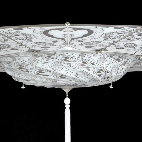 "Betlemme" Murano glass ceiling light - 3 lights - white
