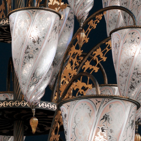 "Beirut" Murano glass chandelier - 41 lights - neutral