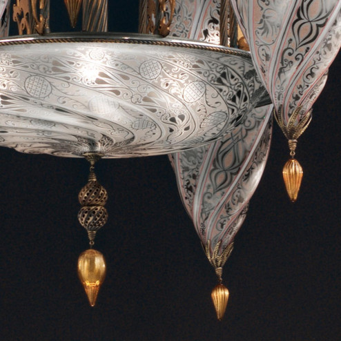 "Beirut" Murano glass chandelier - 41 lights - neutral