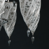 "Luxor" lustre en cristal de Murano - 17 lumières - blanc