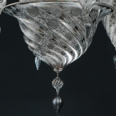 "Luxor" lampara de araña de Murano - 17 luces - blanco