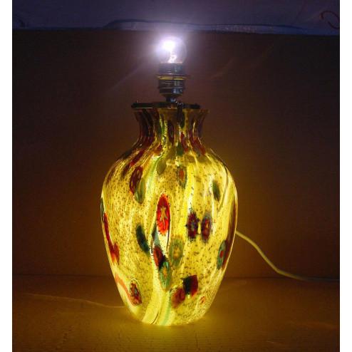 "Pablito" jarrón de Murano - Grande - amarillo y policromo 