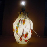 "Pablito" jarrón de Murano - Grande - blanco y policromo 