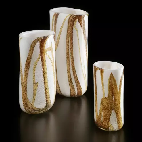 "Wisdom" Murano glass vase - bamboo