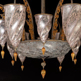 "Ismailia" lampara de araña de Murano - 17 luces - neutral 
