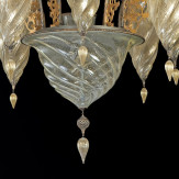 "Medina" Murano glas Kronleuchter - 13 flammig - gold
