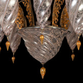 "Medina" Murano glas Kronleuchter - 13 flammig - neutral 