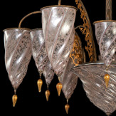 "Medina" lampara de araña de Murano - 13 luces - neutral 