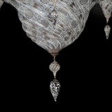 "Giza" lustre en cristal de Murano - 9 lumières - blanc