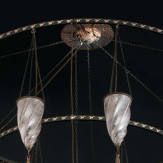 "Doha" lampara de araña de Murano - 30 luces - neutral 