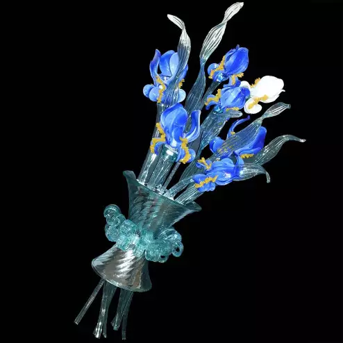 "Mazzo di Iris" Murano glass sconce - 3 lights -