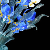 "Mazzo di Iris" applique en verre de Murano - 3 lumières -