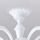 "Tara" lustre en cristal de Murano - 6 lumières - blanc