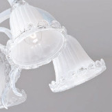 "Tara" lampara de araña de Murano - 6 luces - blanco