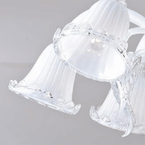 "Tara" Murano glass chandelier - 6 lights - white