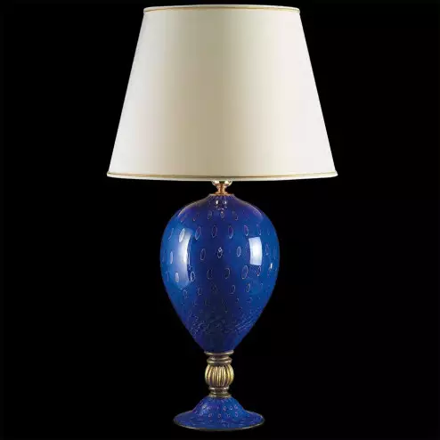 "Isidora" lampe de table en verre de Murano - bleu