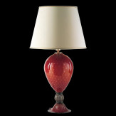 "Isidora" lampe de table en verre de Murano - reouge