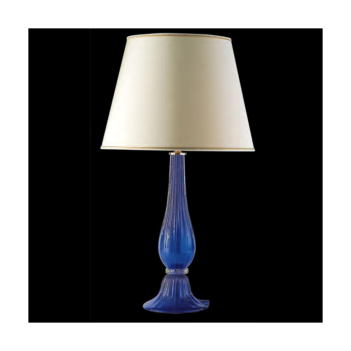 "Alfonso" Murano glass table lamp - blue - small