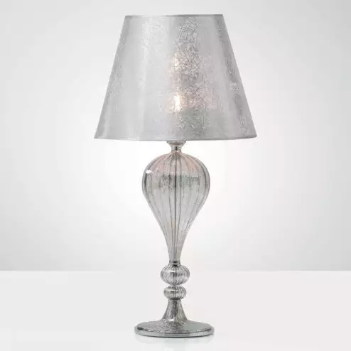 "Tosca" Murano glass table lamp - mat platinum