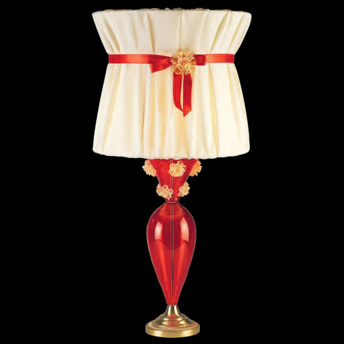 "Viviana" lampe de table en verre de Murano - rouge - grand