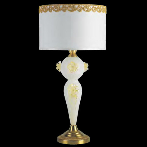 "Fiorenza" lampe de table en verre de Murano - blanc - petit