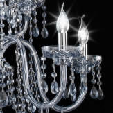 "Cimabue" lustre en cristal - fumée  - 6+3 lumières - Asfour cristal