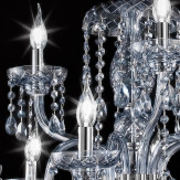 "Cimabue" lampara de cristal - humo - 6+3 luces - cristal Asfour