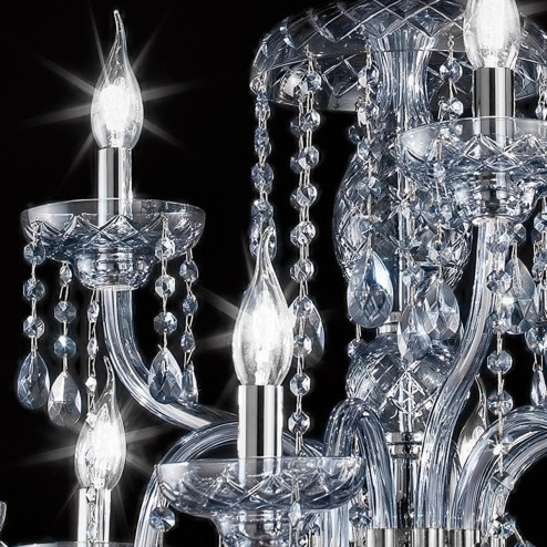 "Cimabue" crystal chandelier - smoke - 6+3 lights - Asfour crystal