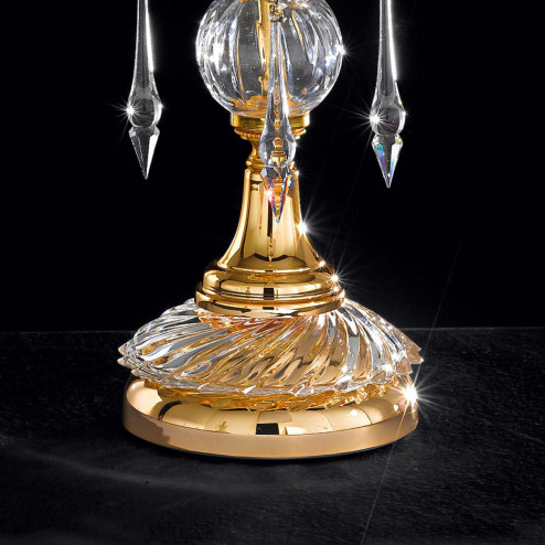 "Amadeo" lampara de mesita veneciana en cristal con Swarovski colgantes