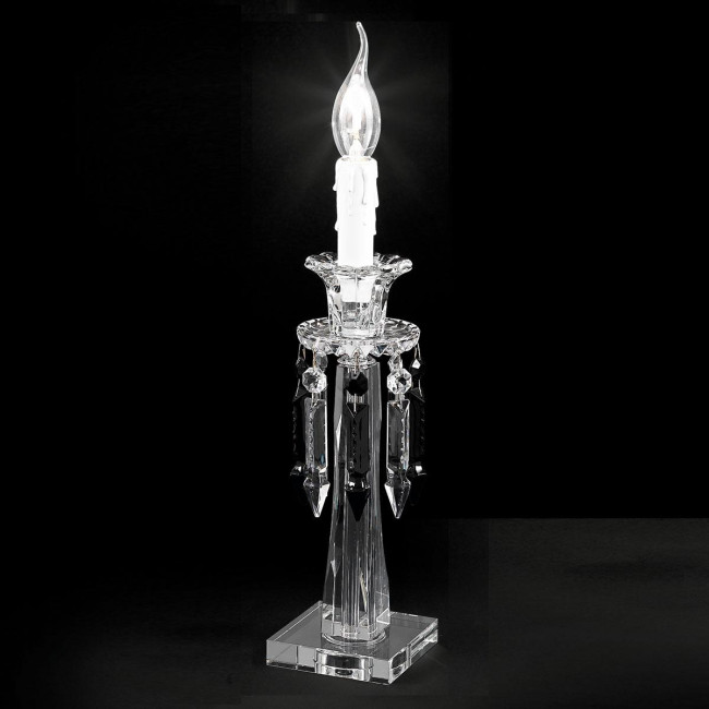 "Cima" lampe de chevet vénitienne en cristal - 1 lumière - transparent