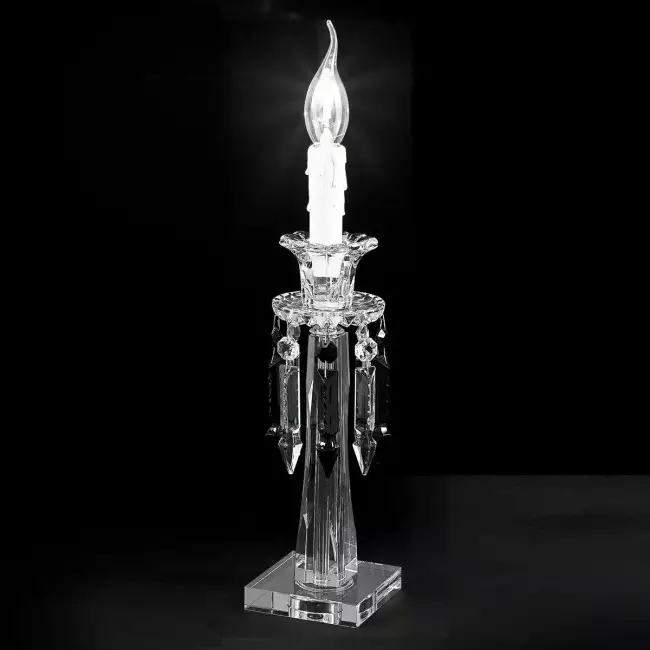 "Cima" venetian crystal bedside lamp - 1 light - transparent