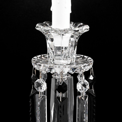 "Cima" venetian crystal bedside lamp - 1 light - transparent