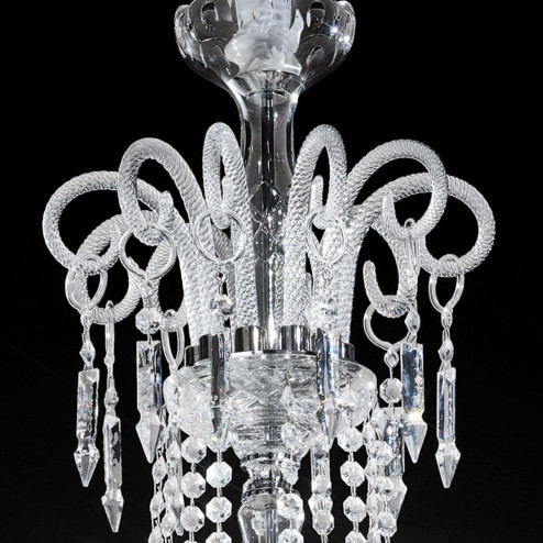 "Cima" large venetian crystal chandelier  - 10+10 lights - transparent 