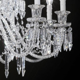 "Cima" grand lustre vénitienne en cristal - 10+10 lumières - transparent