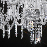 "Cima" araña grande en cristal veneciano - 10+10 luces - transparente