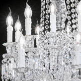 "Cima" grand lustre vénitienne en cristal - 10+10 lumières - transparent
