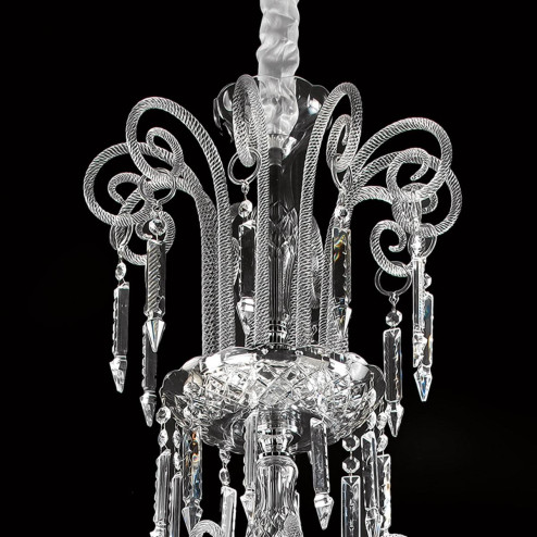 "Cima" large venetian crystal chandelier  - 30 lights - transparent 
