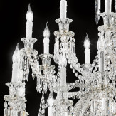 "Cima" grand lustre vénitienne en cristal - 30 lumières - transparent