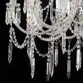 "Cima" grand lustre vénitienne en cristal - 30 lumières - transparent