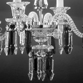 "Cima" suspension vénitienne en cristal - 4 lumières - transparent avec abat-jour