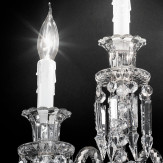 "Cima" applique vénitienne en cristal - 2+1 lumières - transparent