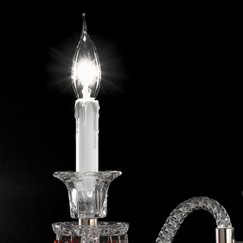 "Cima" venetian crystal table lamp - 2 lights - transparent