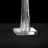 "Cima" venezianischer kristall tischleuchte - 2 flammig - transparent