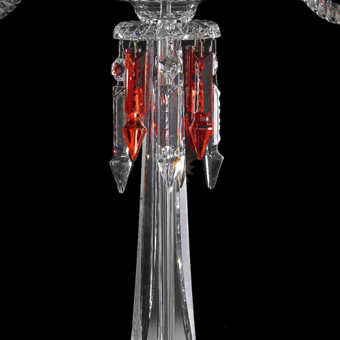 "Cima" venezianischer kristall tischleuchte - 2 flammig - transparent
