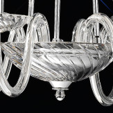 "Gentileschi" lustre vénitienne en cristal - 6 lumières - transparent avec Swarovski pendentifs